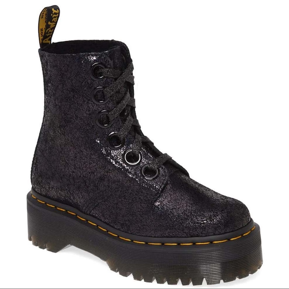 Dr. Martens Molly Iridescent Crackled Platfrm Boot - Picture 7 of 10